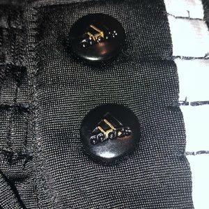 Black rip-away adidas sweatpants
